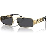 Versace Man Sunglasses Gold Frame, Dark Grey Lenses, 60MM
