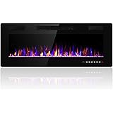 Electactic 36 inches Electric Fireplace Recessed and Wall Mounted Electric Fireplace, Fireplace Heater and Linear Fireplace,