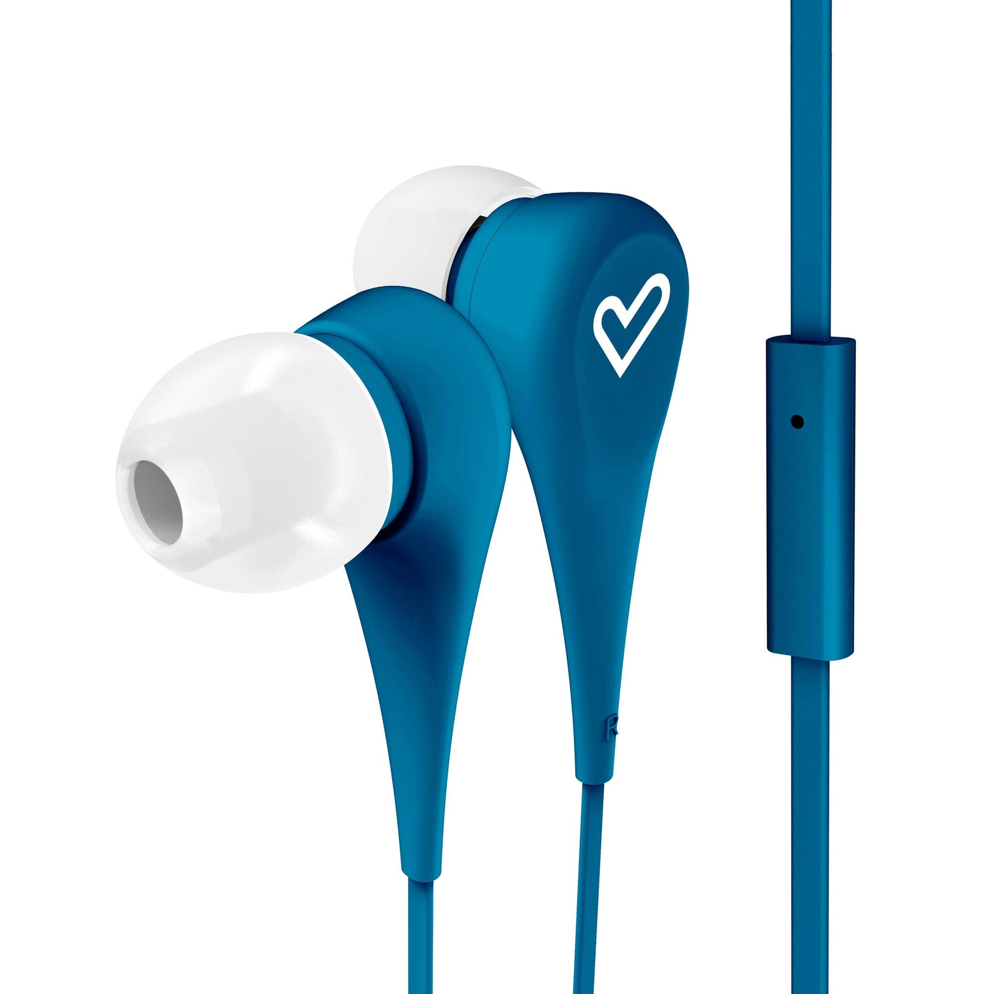 Energy Sistem Style 1+ – In-Ear Headphones with Built-in Microphone, Rubber Finish, 120 cm Cable Colour Blue