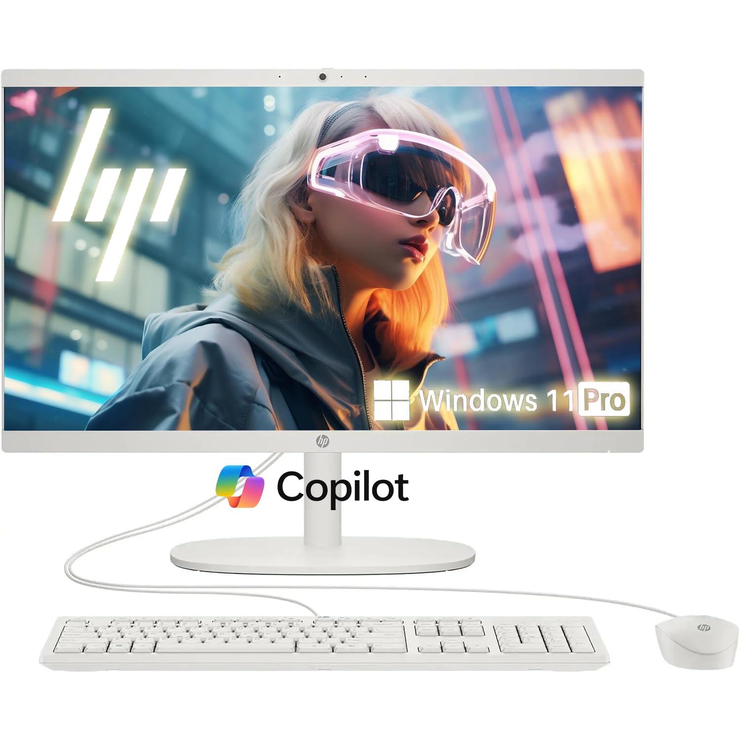 HP 22 inch All-in-One Desktop PC • 16GB RAM • 1TB Storage (512GB SSD + 512GB External HD) • Microsoft Office Trial • Intel Celeron CPU • FHD Display • Win 11 Pro