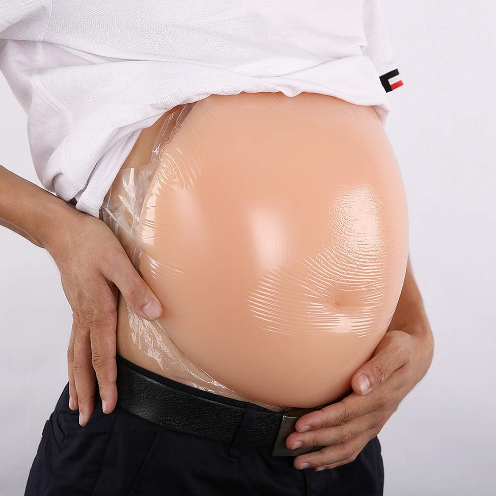 MoMi High simulation performance property belly party dress up fake belly props for performance fake pregnant belly,4~5month(1500g)
