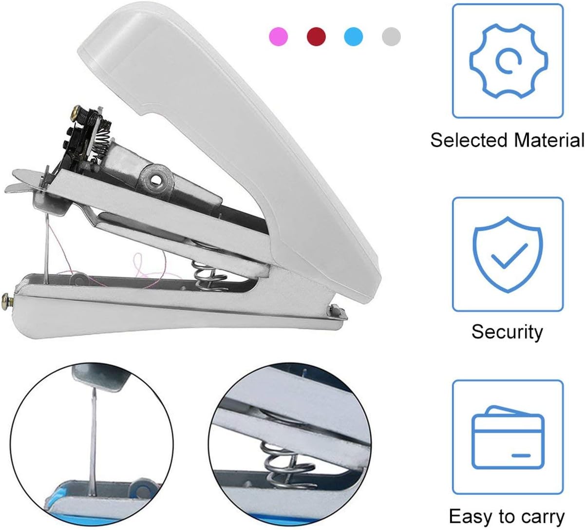 Home Essential Travel Use Mini Portable DIY Needlework Cordless Hand Sewing Machines Hand-Held Clothing Fabrics Electric Sewing Machine Randomly Delivered