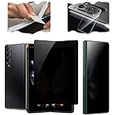 CDFUMY For Samsung Galaxy Z Fold 3 Privacy Screen Protector (Inner + Out) + Side Film + Lens Film, With Extra (Inner + Out) Anti-Blue Light Screen Protector For Samsung Galaxy Z Fold 3(HD 6PCS)