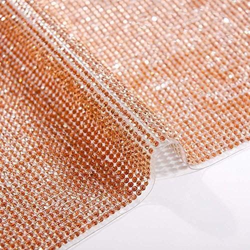 Floratekラインストーン シール シート 24cm 40cm ラインダイアモンドのデコレーションステッカー 超目玉 シャンペン 人工ダイヤモンド 輝き クリスタルキラキラステッカー