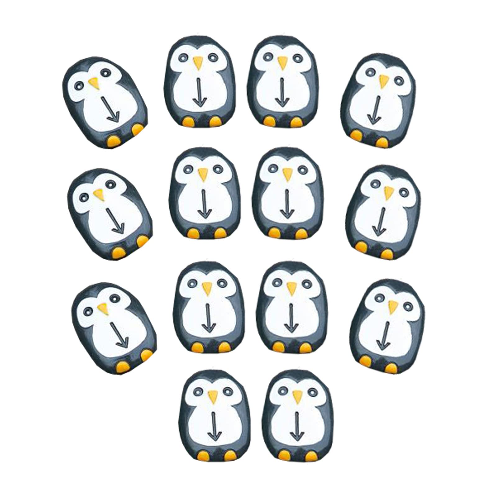 Yellow Door Pre-Coding Penguins| Set of 18 Stone Penguins | Early Educational Learning Toys | STEM | Coding for Kids Age 2 3 4 5 | Problem Solving, sequencing, positional and Directional Language