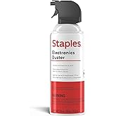 Staples Compressed Air Duster, 10 oz Can, Electronics &amp; Keyboards, Office | Blasts away dust and debris from laptops, vents, and hard-to-reach office equipment.