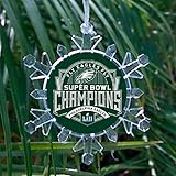 Philadelphia Eagles Super Bowl Champions Snowflake blinking lights Holiday Christmas Tree Ornament