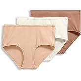 Jockey Women's Underwear Organic Cotton Stretch Logo Modern Brief - 3 Pack