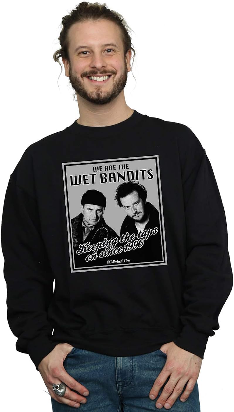 Amazon.com: ABSOLUTECULT Home Alone Men's Wet Bandits Sweatshirt: Clothing