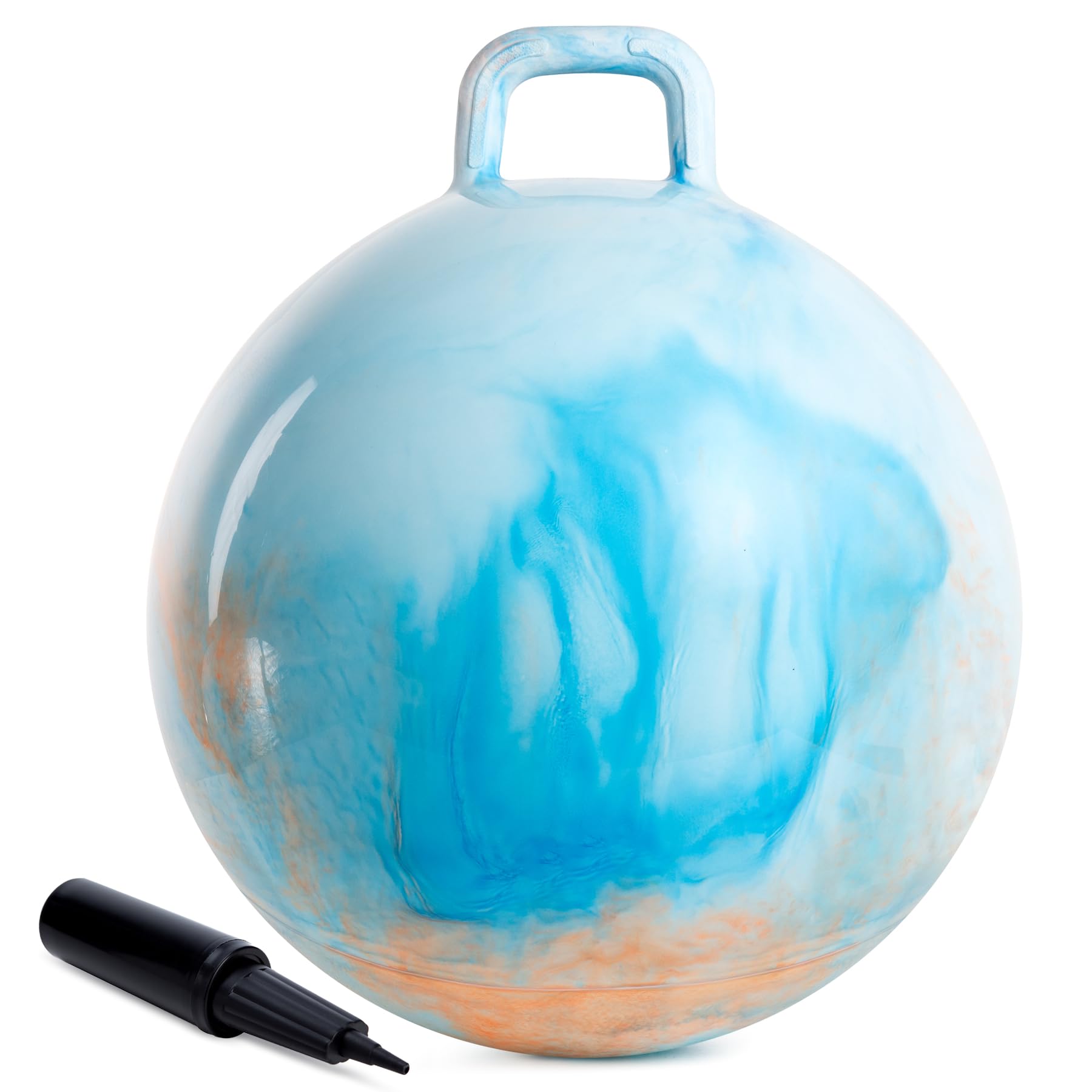 U&C Planet Space Hopper for Kids Age 6-9, 20 Inch Hopper Ball with Handle Bouncy Hopper with Pump Gifts for Children Indoor&Outdoor Garden Game Play