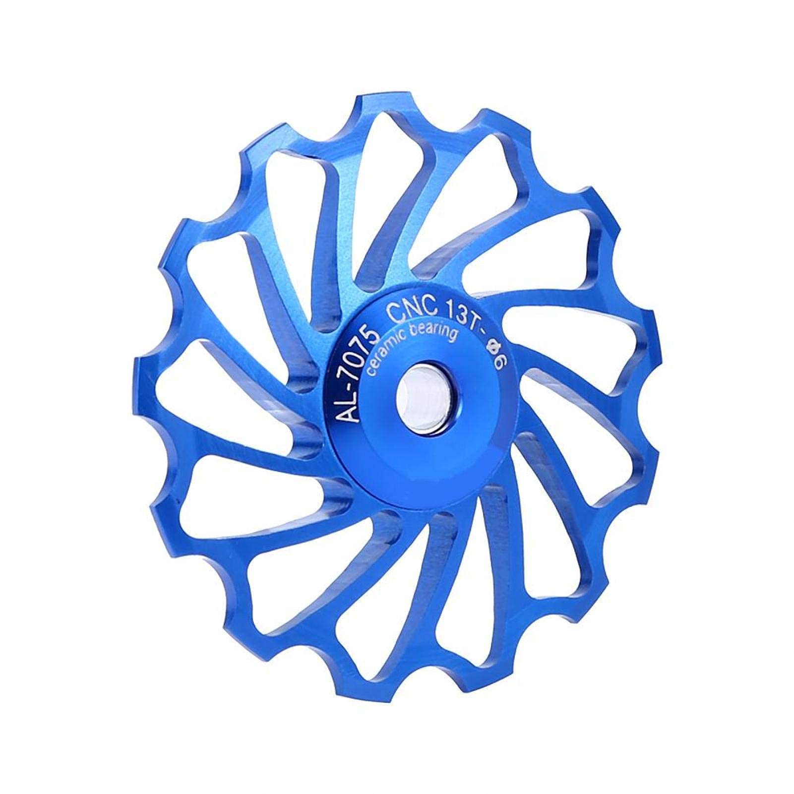 Rear Derailleur Pulley Aluminum Guide Wheel Bicycle Rear Derailleur Pulley for Road Bike(13T-Blue)