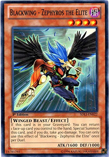 Yu-Gi-Oh! - Blackwing â€“ Zephyros the Elite (SDLI-EN022) - Structure Deck: Realm of Light - 1st Edition - Common