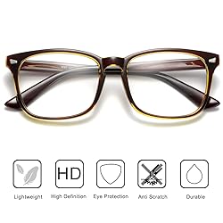aisswzber Unisex Stylish Square Non-Prescription