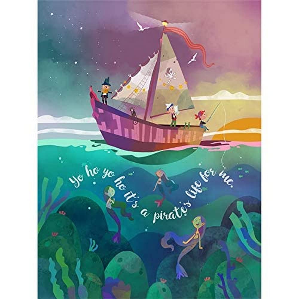 Wee Blue Coo Pirates Life Mermaids Canvas Wall Art Print