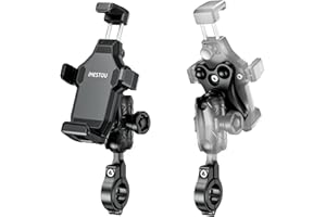 iMESTOU Anti-Vibration Motorcycle Phone Mount- 1" Ball Handlebar Phone Holder Perfect for High-Speed Cycling, 360° Rotation, 