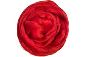 Happy Classy 1 oz / 28.34 Grams Premium Natural Dyed Corriedale Wool Combed Top Roving Red