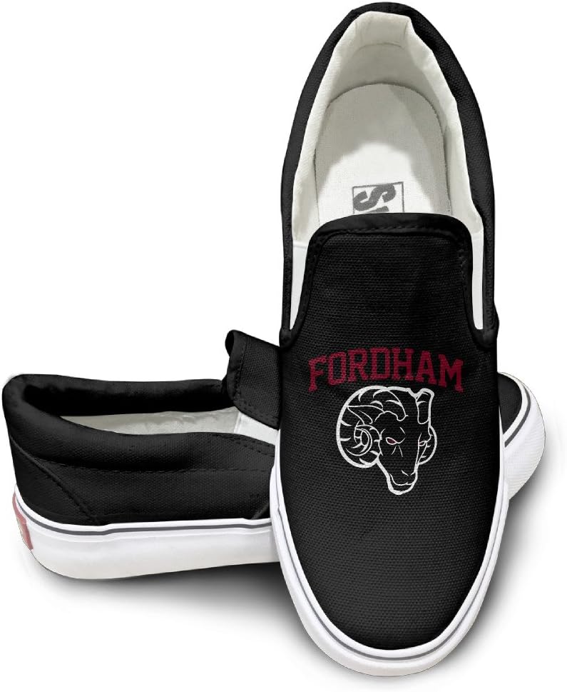 MGTER66 Fordham Rams Logo Street Dance Slip On Shoes Unisex Style Color Black