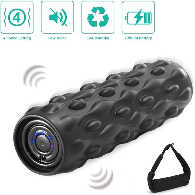 EVIEUN HighIntensity Vibrating Fitness Roller, Electric Massage Roller