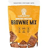 Lakanto Sugar Free Brownie Mix, Monk Fruit Sweetened, Gluten Free, 9.7 oz | Rich Dutched Cocoa Brownie Mix with 1 Net Carb Per Serving, High Fiber, Keto Friendly and Gluten Free; Just Add Oil and Eggsv