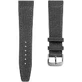 WatchGecko Two-Piece Canvas Mens Watch Strap | 2 Piece Canvas Mens Watch Band, Military-Inspired, Versatile, Rugged And Stylish, Handmade in Germany
