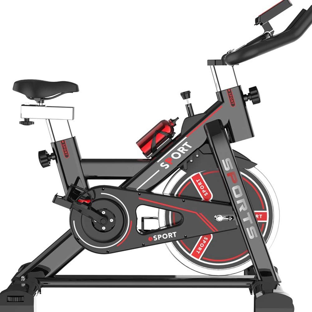 WADSYS Indoor Cycling Exercise Bike, Direct Belt Driven 5Kg Flywheel, Magnetic Resistance, 3-Piece Crank, For Home Cardio Gym With Comfortable Seat Cushion