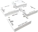 DRUT 1 Gang Surface Mount Back Box Pattress 16mm 85mm White Pack of 4 view 3