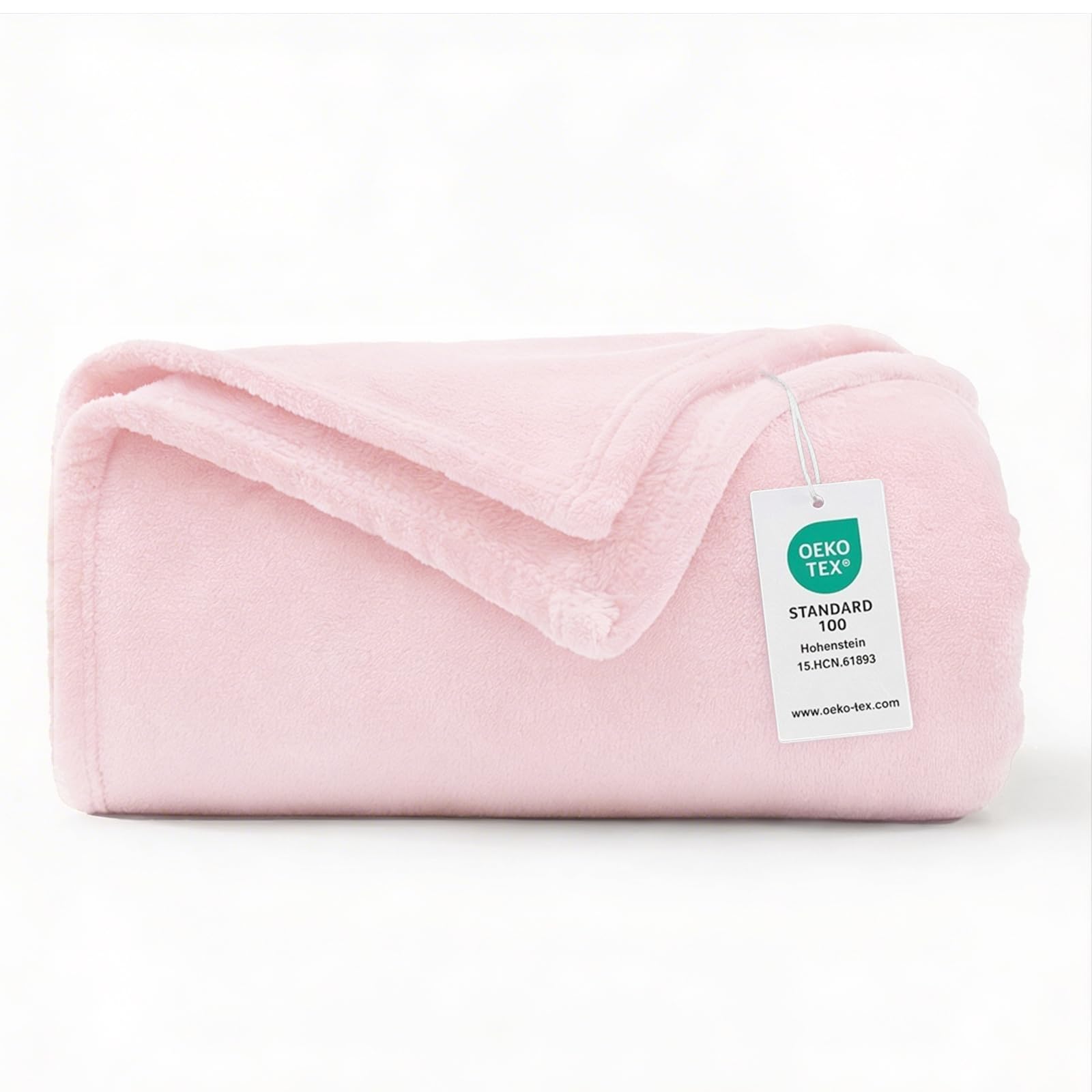 WAVVE Fleece Blanket Sofa Throw Pink 5ft x 6.5ft - Fluffy Soft Warm Versatile Blanket for Sofa/Couch/Bed Double/Twin Size, 150x200 cm