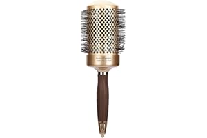 Olivia Garden NanoThermic Ceramic + Ion Round Thermal Hair Brush - Not Electrical - Professional Blowout Brush for Normal to Thick Hair