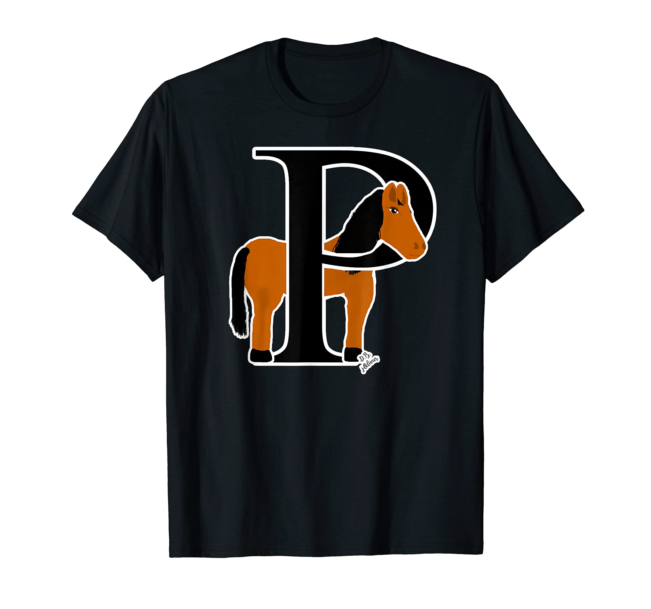 Pony outfit cute Alphabet Horse T-Shirt