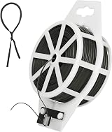tenn well Garden Wire with Cutter 328 Feet Plant Twist Ties Black view 1