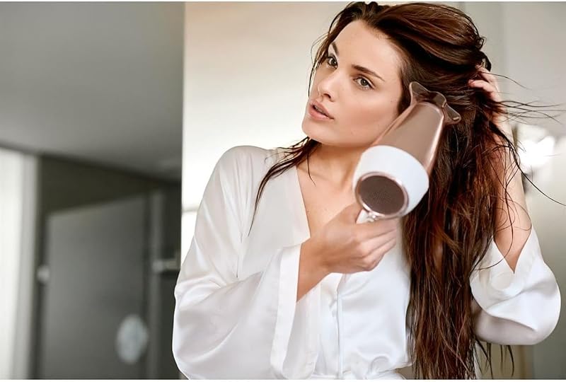 Hair Dryer 7000, Preserve Hydration, 2300w, Ionico, Boquilla estrecha, Difusor, 3 temperaturas, 3 velocidades, HP8280/00, Blanco/Rosa, El embalaje puede variar