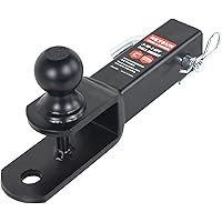 REYSUN 864209 3 in 1 ATV/UTV Trailer Hitch Towing Ball Mount with 2 inch Trailer Ball, Fits 2 inch Hitch Receiver