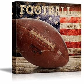 Rustic Football Football Vintage Wood Grain