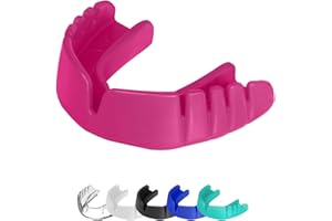 OPRO Snap-Fit Instant Level Mouth Guard – Quick Protection Mouthguard for Lacrosse, jiu Jitsu, Rugby, MMA, Boxing, Wrestling, and Football Mouthpiece – Includes Mouth Guard Case (Adult, Pink)