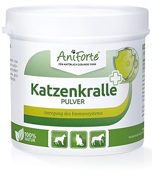 AniForte Katzenkralle Pulver 100g für Hunde, Katzen und Pferde - 100% Natur Pur, Unterstützung Gelenkfunktion, Immunsystem, F