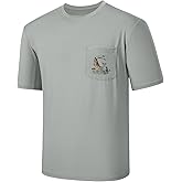 BASSDASH Men’s UPF 50+ Fishing Graphic T-Shirts Pocket Short Sleeve Shirt Quick Dry UV Sun Protection Casual Outdoor FS46M