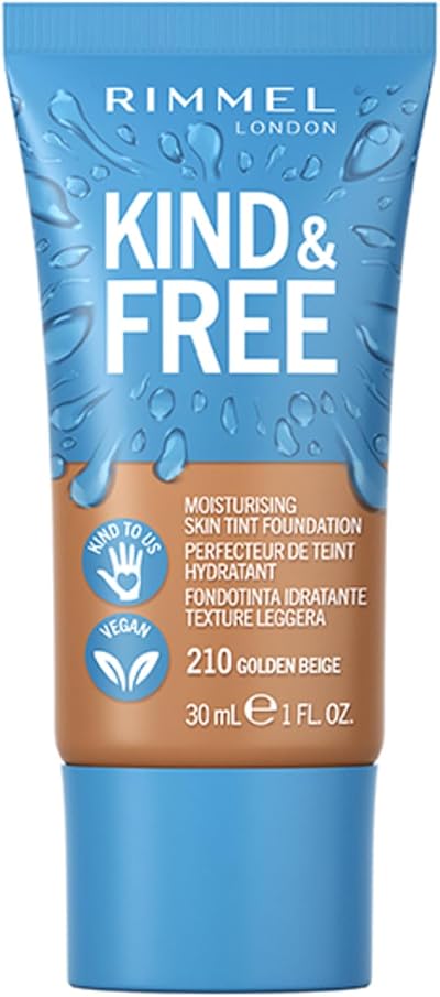Rimmel London Moisturising Skin Tint Foundation Golden Beige 210