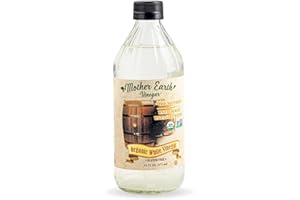 MOTHER EARTH VINEGAR Mother Earth, Organic Vinegar with The Mother, Raw, Unpasteurized, Unfiltered - White Vinegar, Apple Cider Vinegar, (White Vinegar, 16 Fl Oz (Pack of 1))