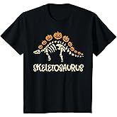 Kids Dinosaur Skeleton Stegosaurus Halloween Toddler Boys Kids T-Shirt