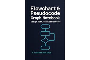 Flowchart & Pseudocode Graph Notebook: Quad Ruled Graph Paper Notebook for Coding Sketches, Diagrams and Notes