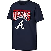 MLB Kids Youth 8-20 Official Team Color Shut Out Arch Logo T-Shirt