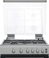 Statesman GDL60S Double Oven Gas Cooker 60cm Silver with Glass Lid view 2