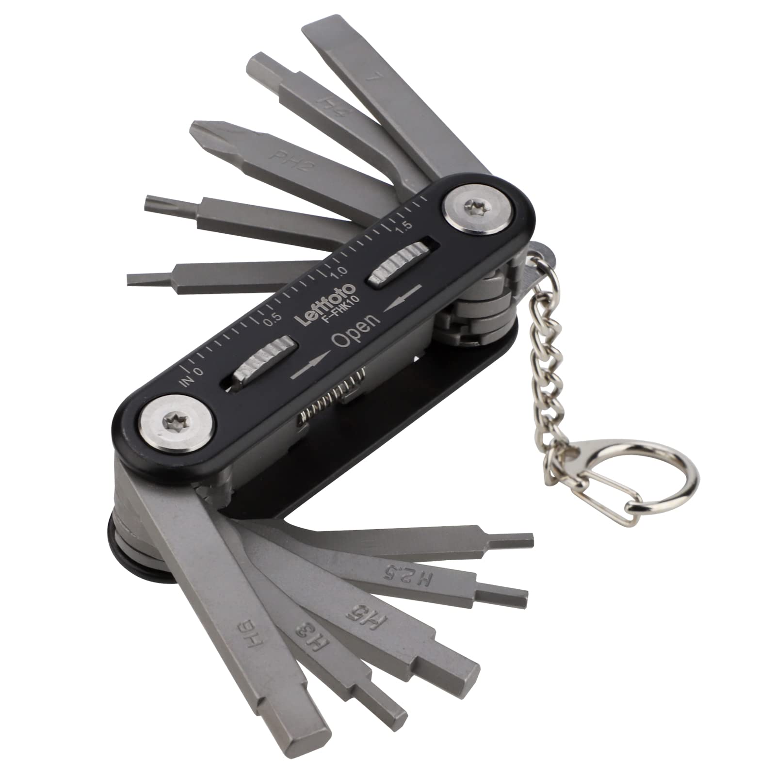 Leftfoto 10pcs Folding Hex Key Wrench Set With Phillips and Flathead Screwdriver, Star Key, Metric Arm Set, Portable Repair Tool