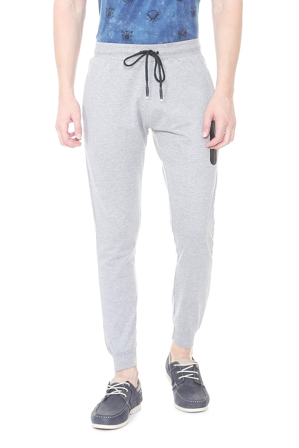 Buy People Men's Relaxed Fit Joggers (P1C104518ZIJ383_Grey Melange_32W