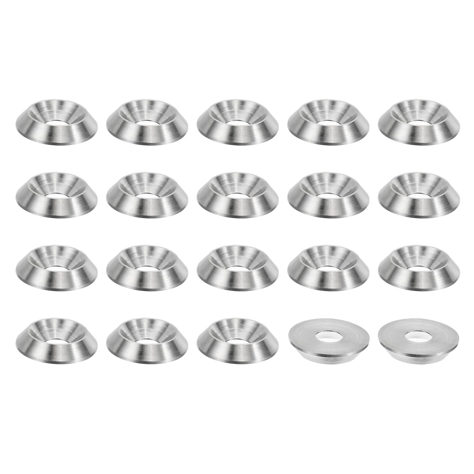 PATIKIL M5 Finish Countersunk Washer, 20pcs 16mm Dia. 3.5mm Tall Solid 304 Stainless Steel CNC Finish Cup Washer Screw Head Gasket for Industrial Construction — image 1