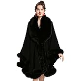 Old DIrd Elegant Faux Fox Fur Collar Knitted Cardigan Shawl Bride Wedding Party Shawl Cloak Coat