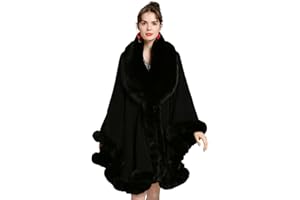 Old DIrd Elegant Faux Fox Fur Collar Knitted Cardigan Shawl Bride Wedding Party Shawl Cloak Coat