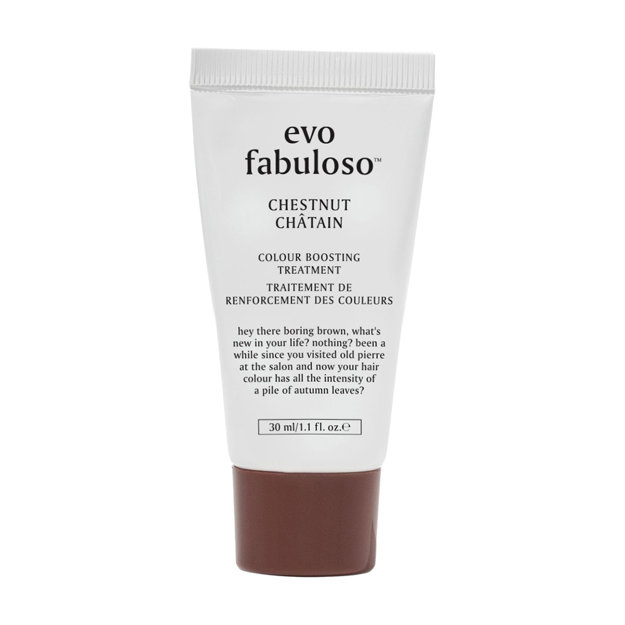 Photo 1 of EVO Fabuloso Chestnut Colour Boosting Treatment - Colour Care Conditioner for Colour - Treated Hair - Helps Maintain Colour Depth, Tone & Shine, 30ml / 1.01fl.oz