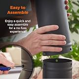 Tower Comet Chiminea Black Steel Patio Heater with Sturdy Feet view 7