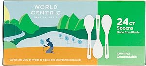 World Centric Corn Starch Spoons, 24-Piece